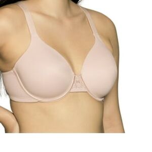 Vanity Fair Light Pink Seamless Bra 38 c sheer quar